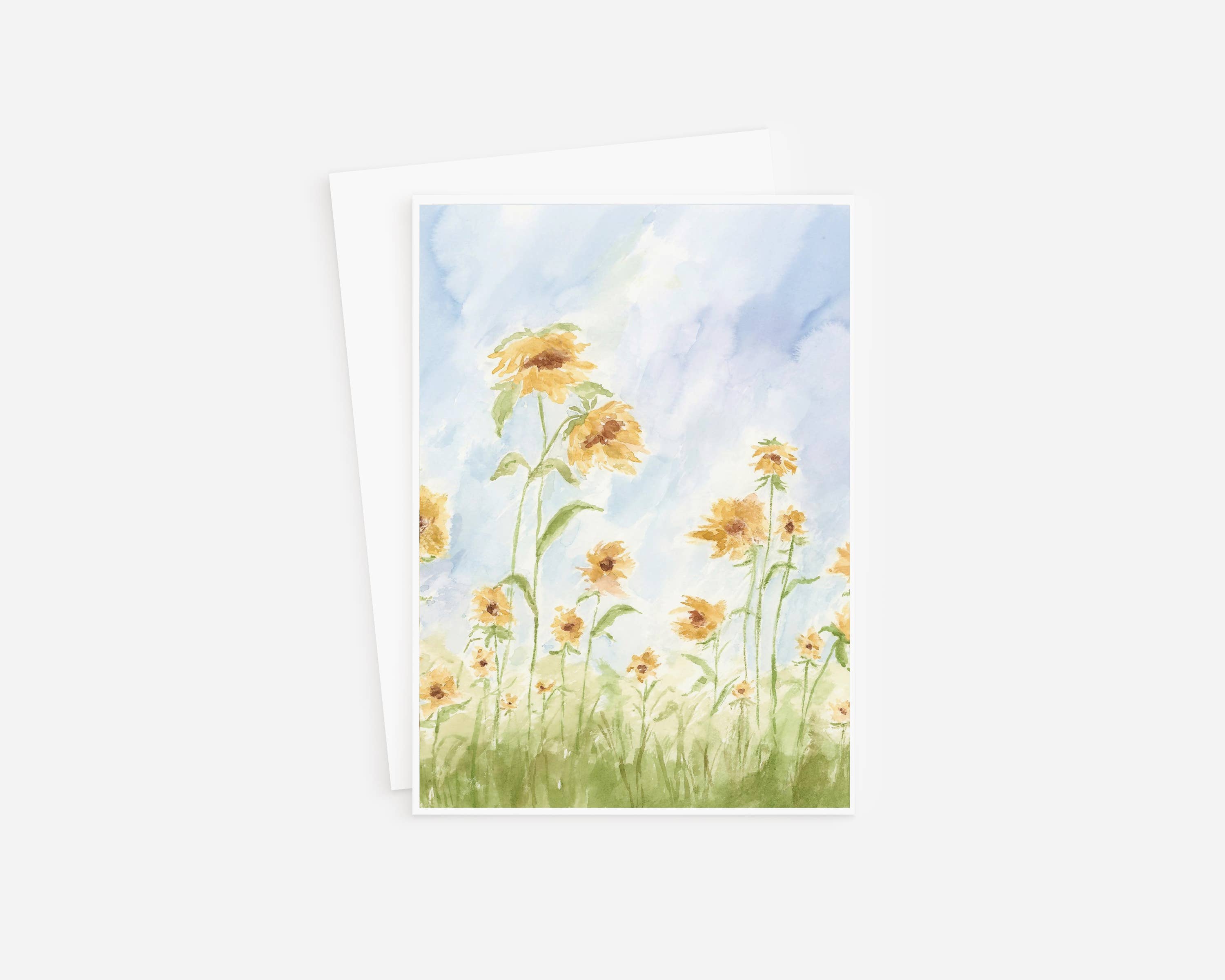 Blank Card- Sunflowers