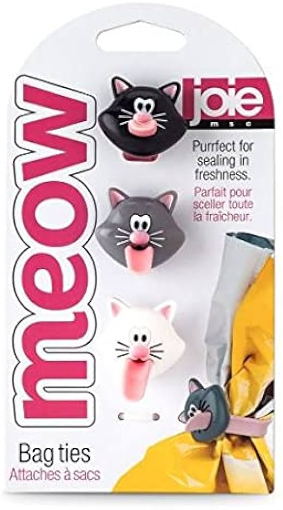 Bag Ties Set/3- Meow Cat