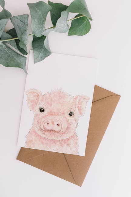 Blank Card- Pig