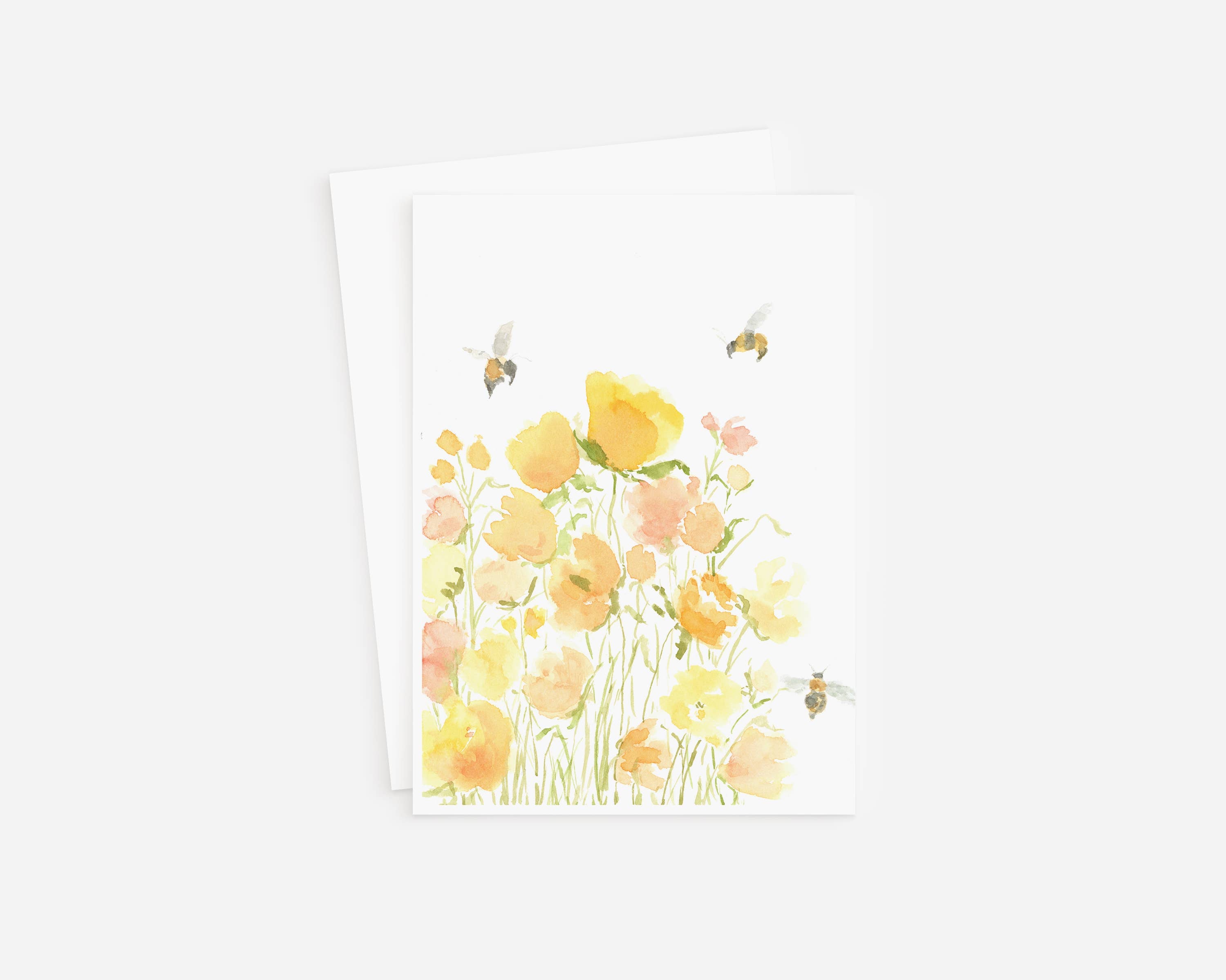 Blank Card- Floral Bee