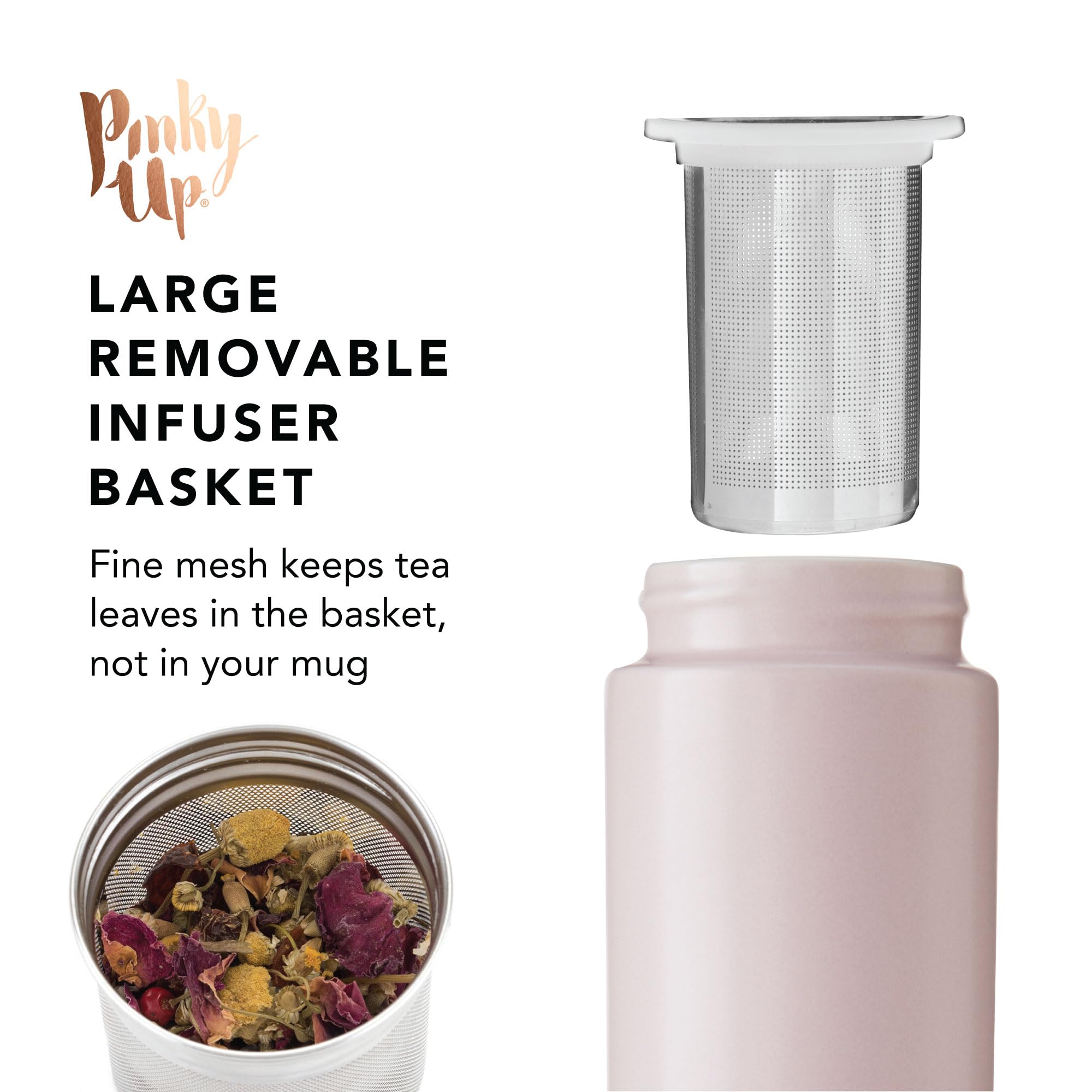 Ceramic To-Go Infuser Mug- Tatyana Lavender