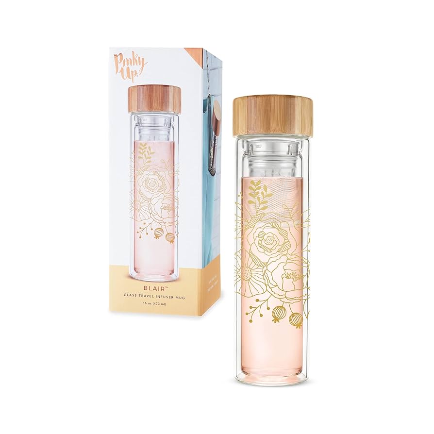 Glass Travel Infuser Mug- Blair™ Bouquet 16oz