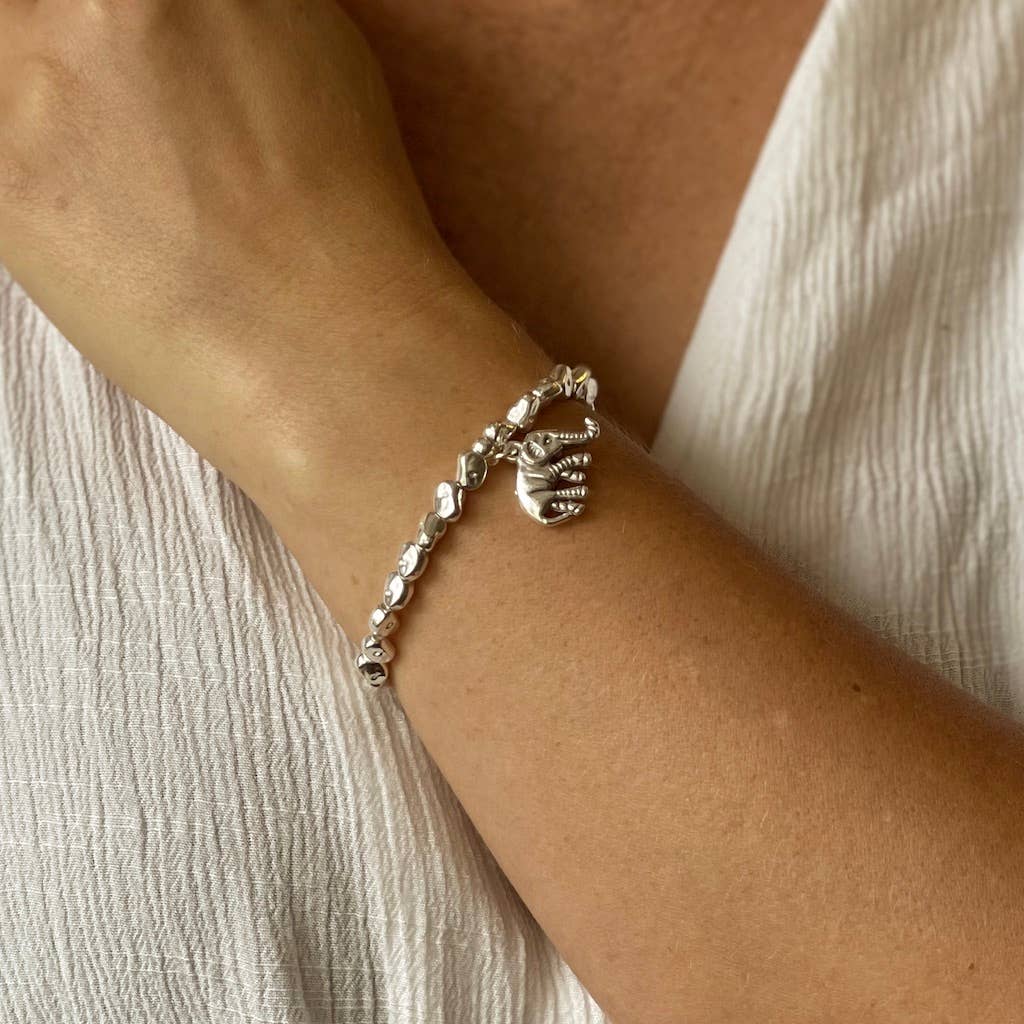 Bracelet- Charm Nugget Elephant