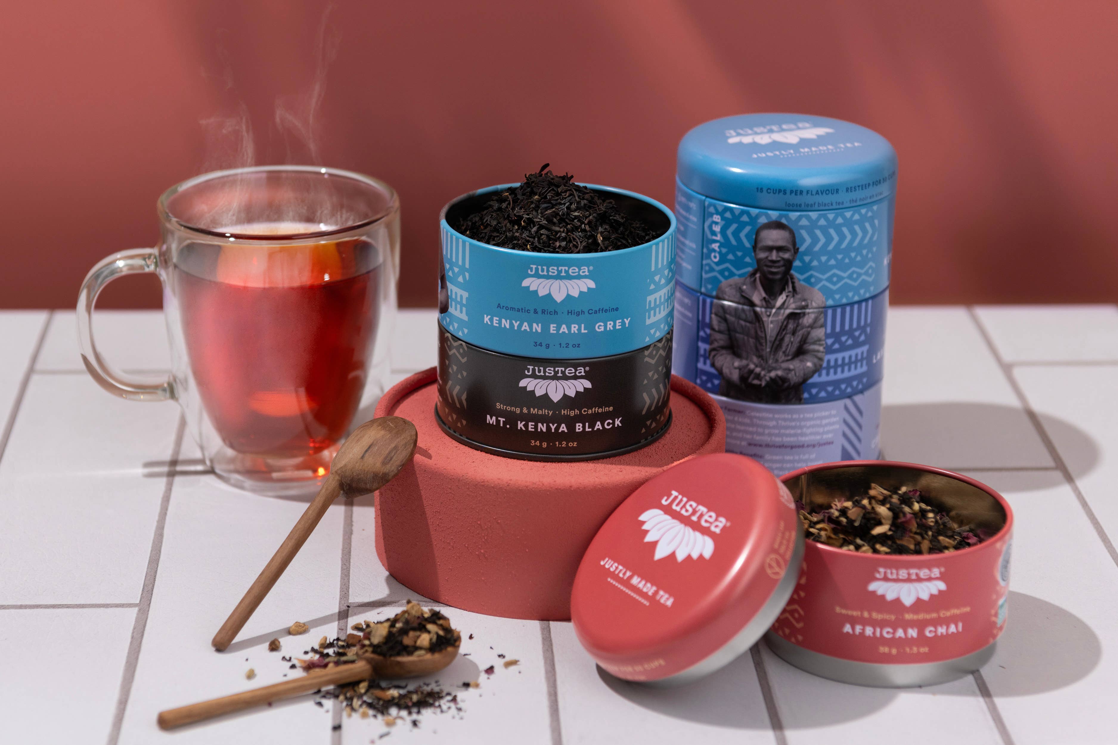 Black Tea Trio Tins & Spoon- Organic
