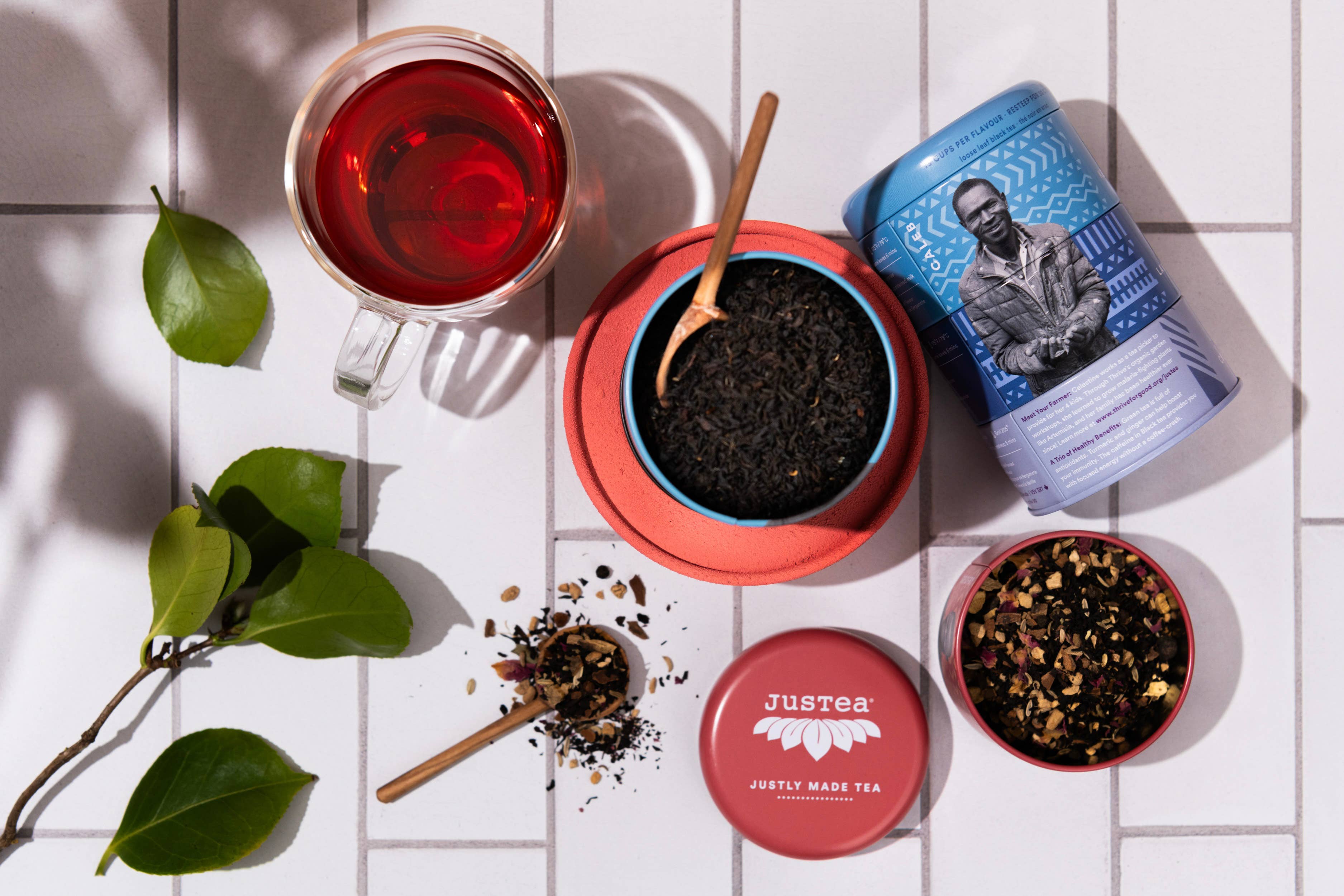 Black Tea Trio Tins & Spoon- Organic