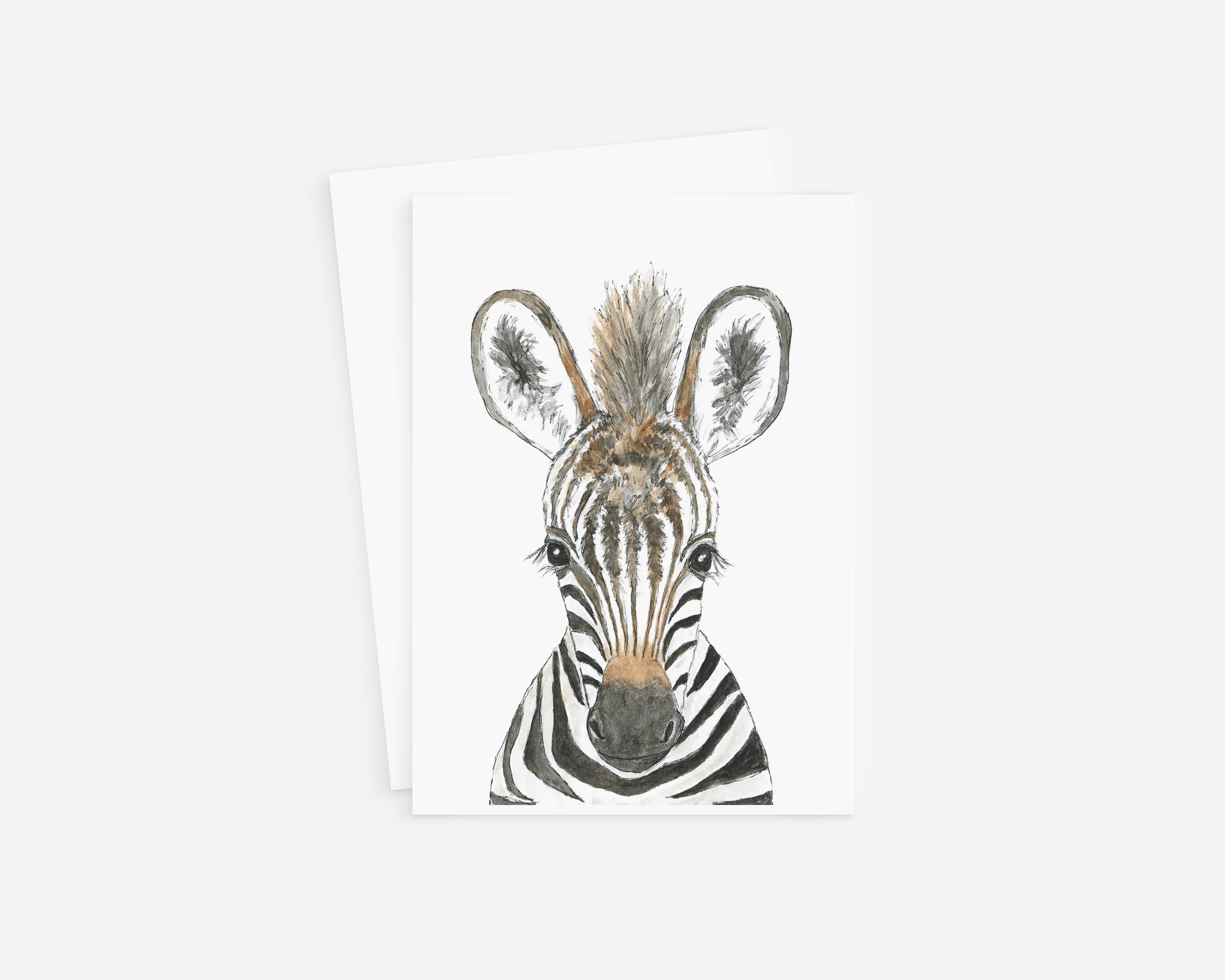 Blank Card- Zebra