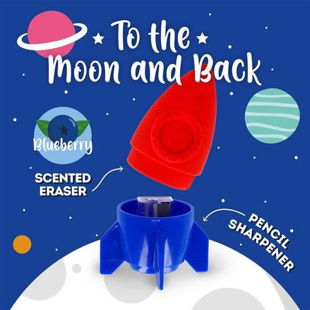 Pencil Sharpener w/Eraser- To The Moon & Back