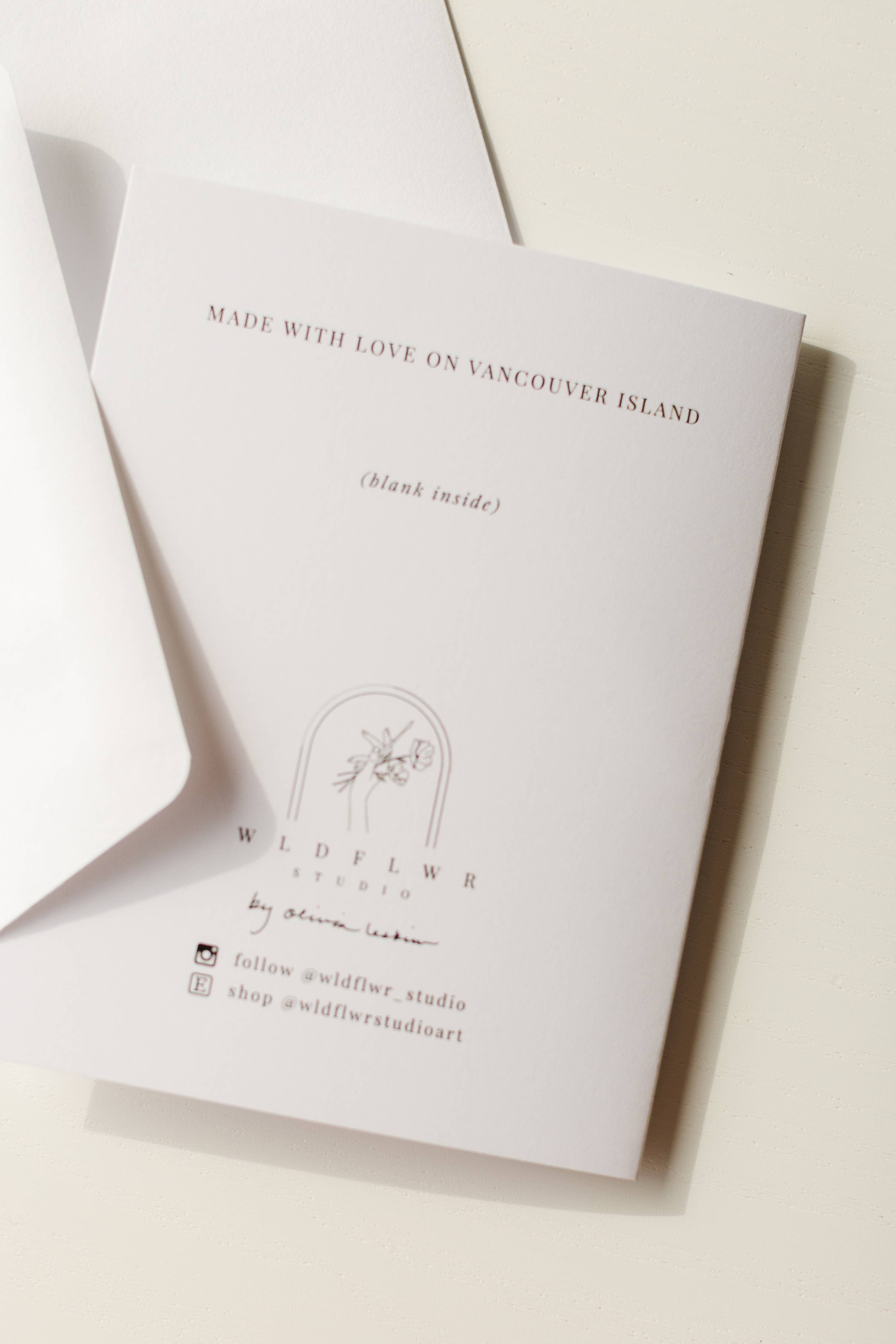 Blank Card- Floral Bee