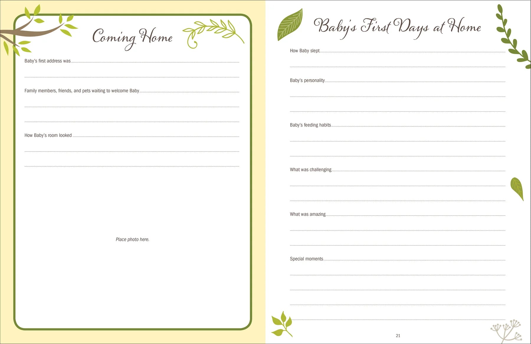 Baby's Book - The First Five Years Woodland Friends