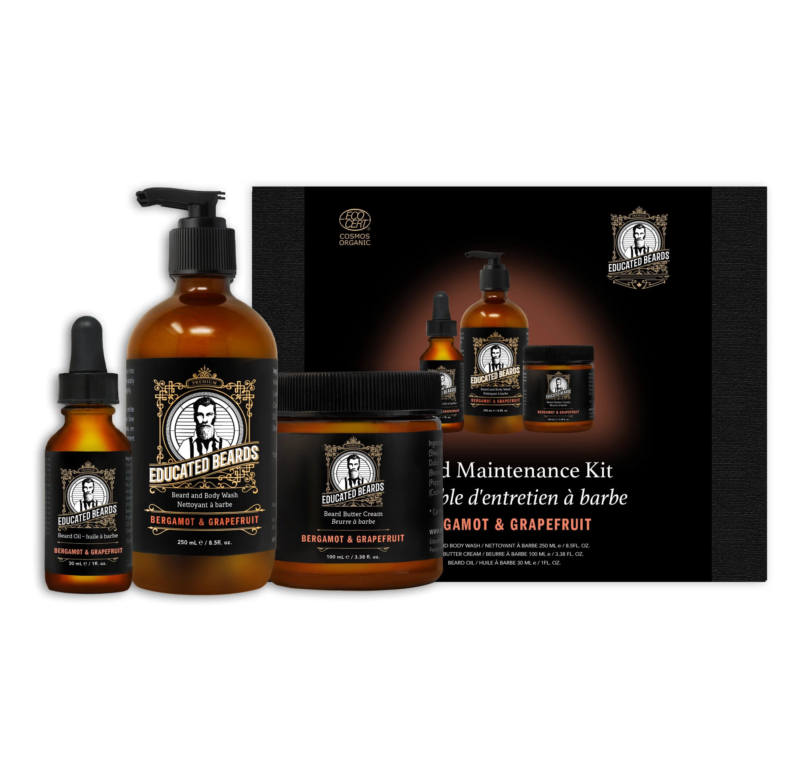 Beard Maintenance Kit- Bergamot Grapefruit