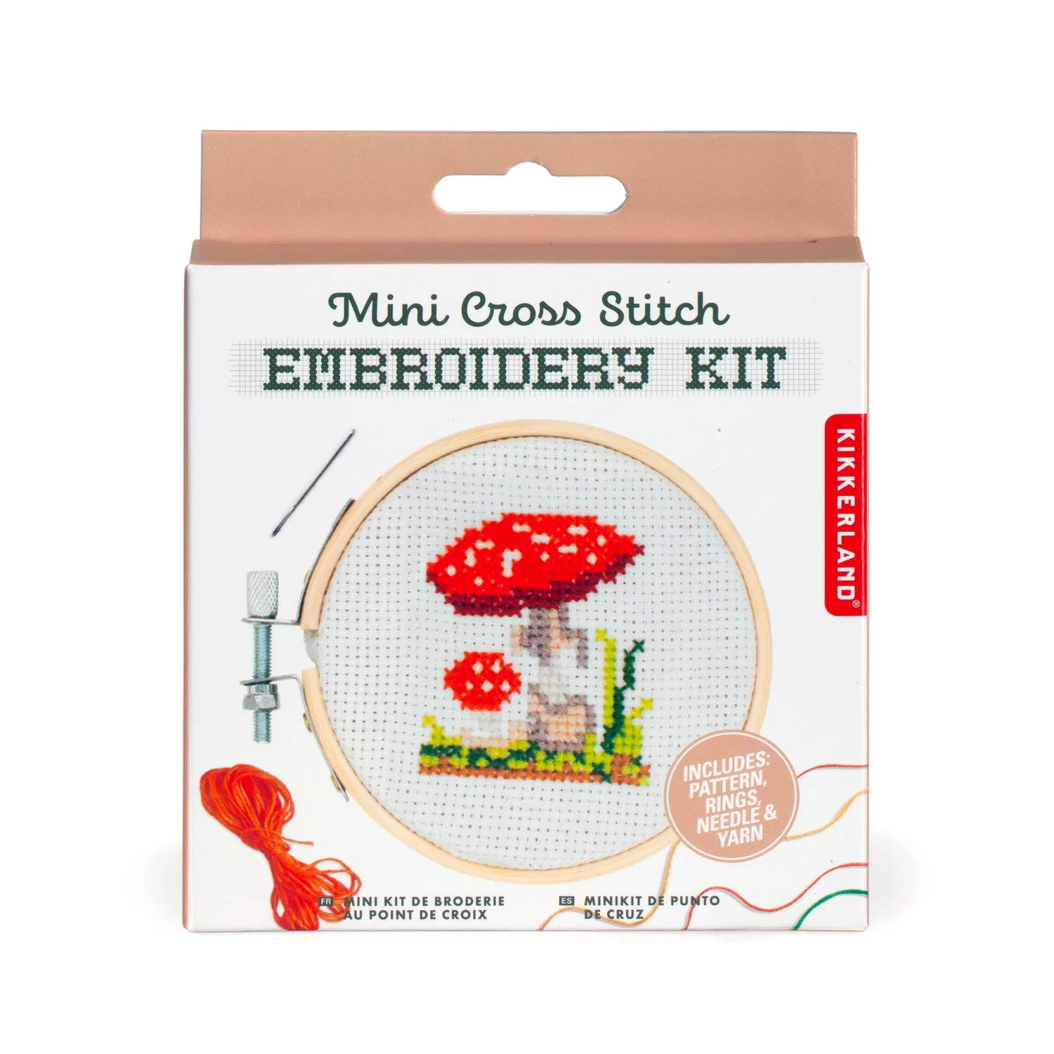 Mini Cross Stitch Embroidery Kit- Mushroom