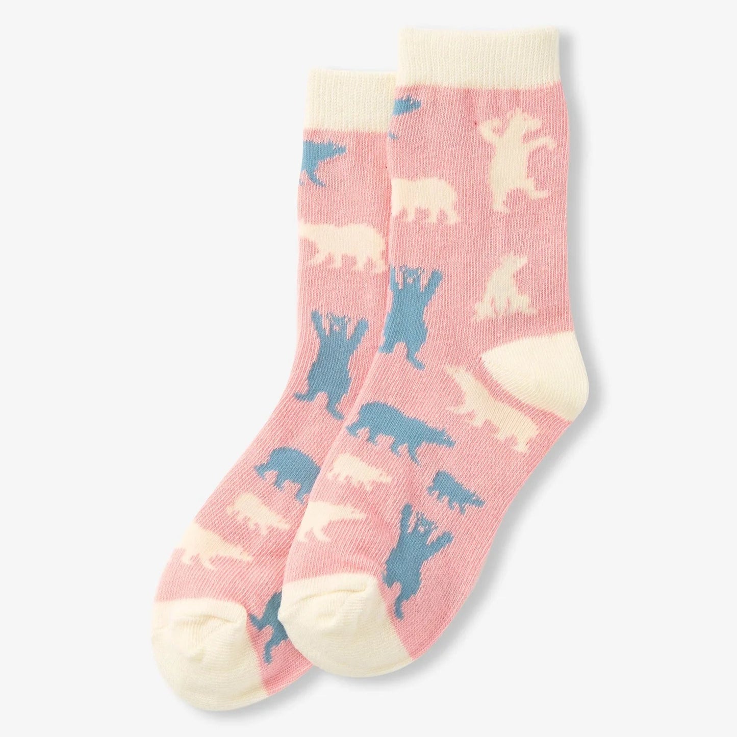 Kid's Socks- Pink Polar Bear
