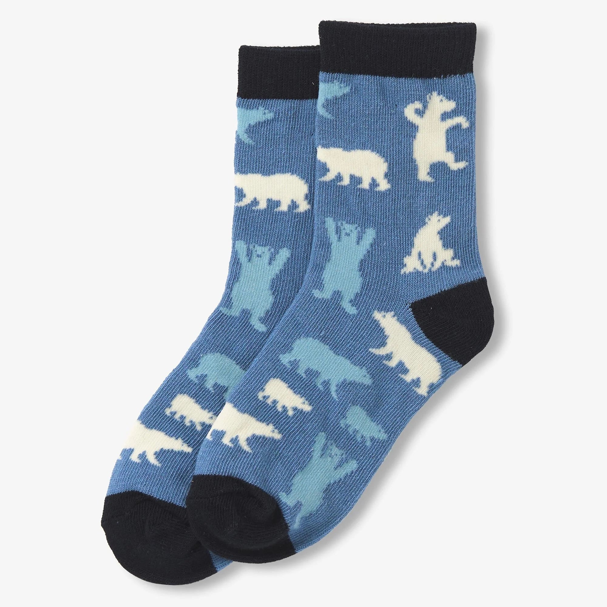 Kid's Socks- Blue Polar Bear