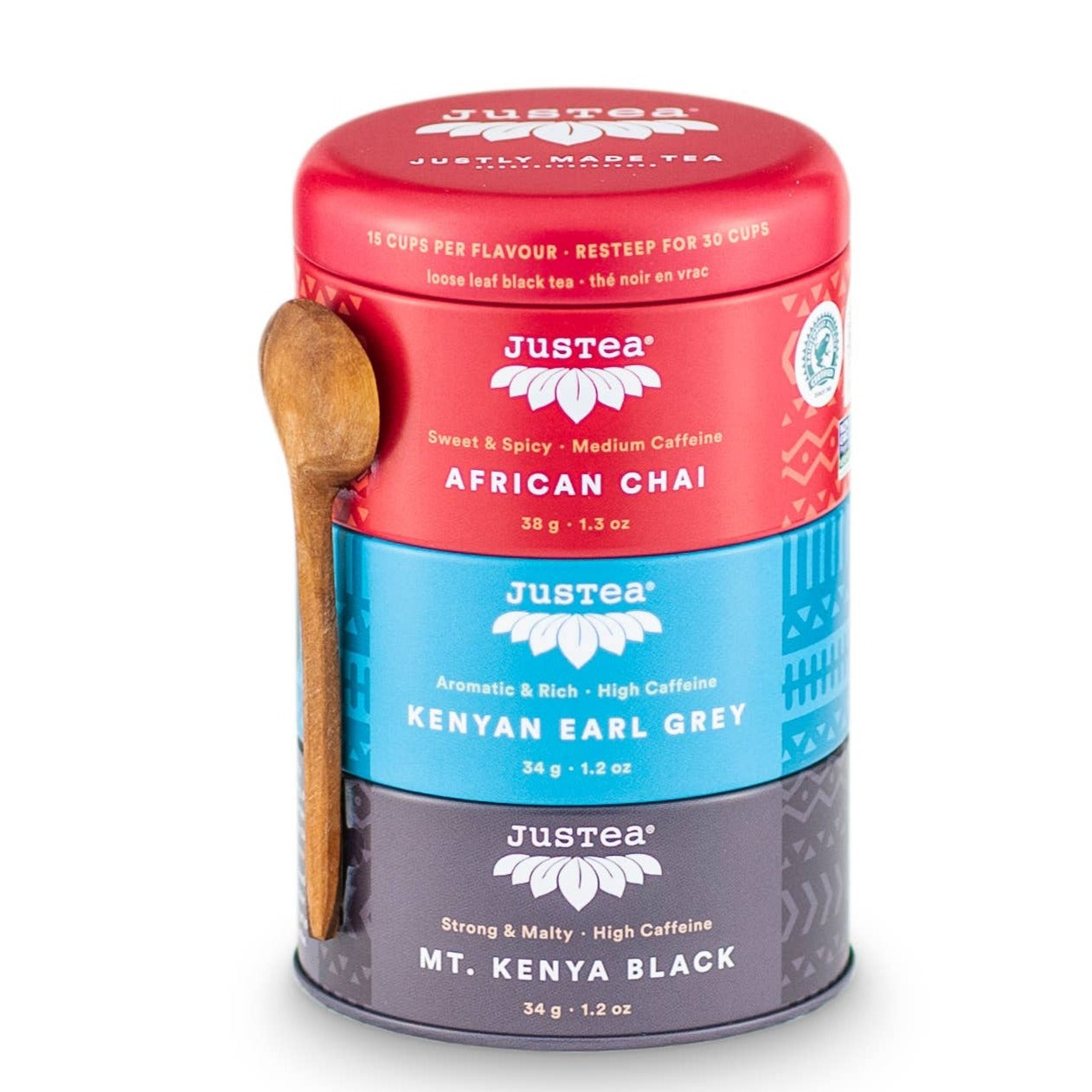 Black Tea Trio Tins & Spoon- Organic