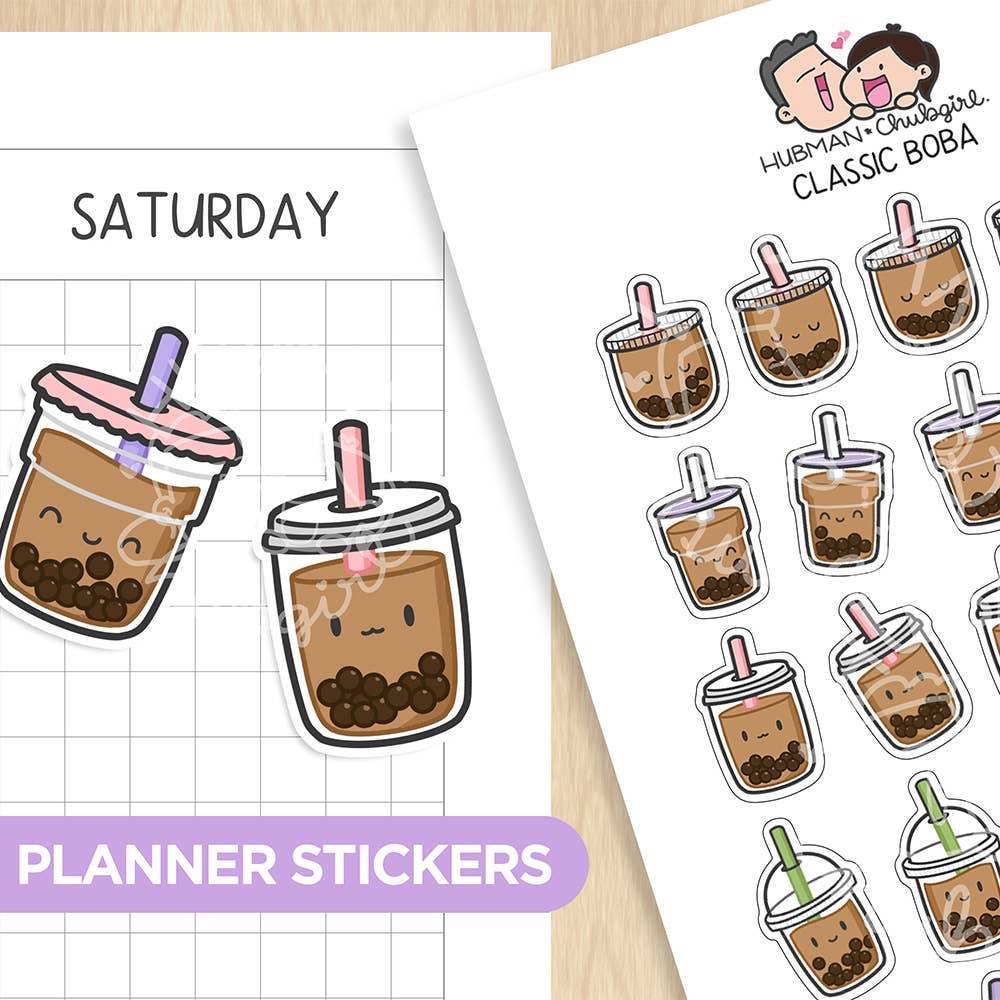 Planner Stickers- Classic Boba