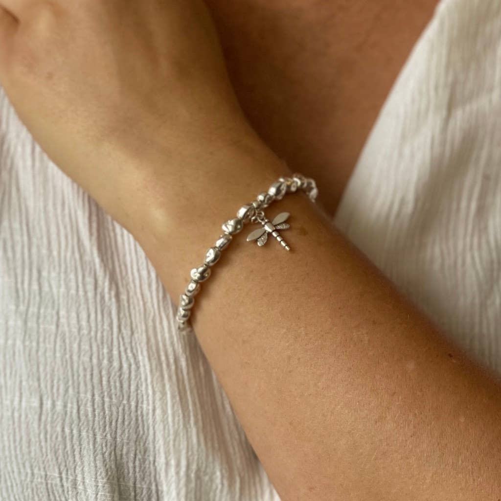 Bracelet- Charm Nugget Dragonfly