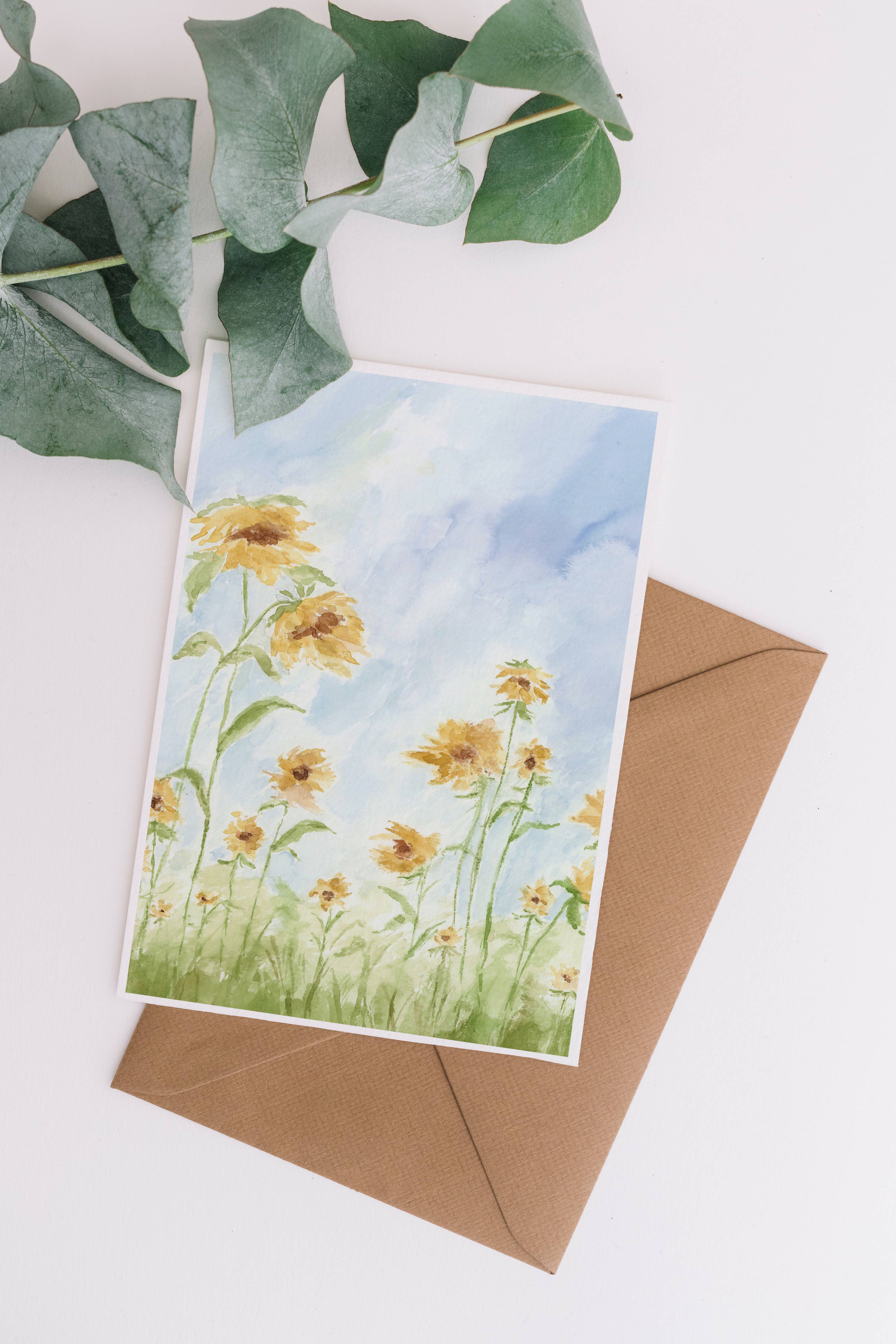 Blank Card- Sunflowers