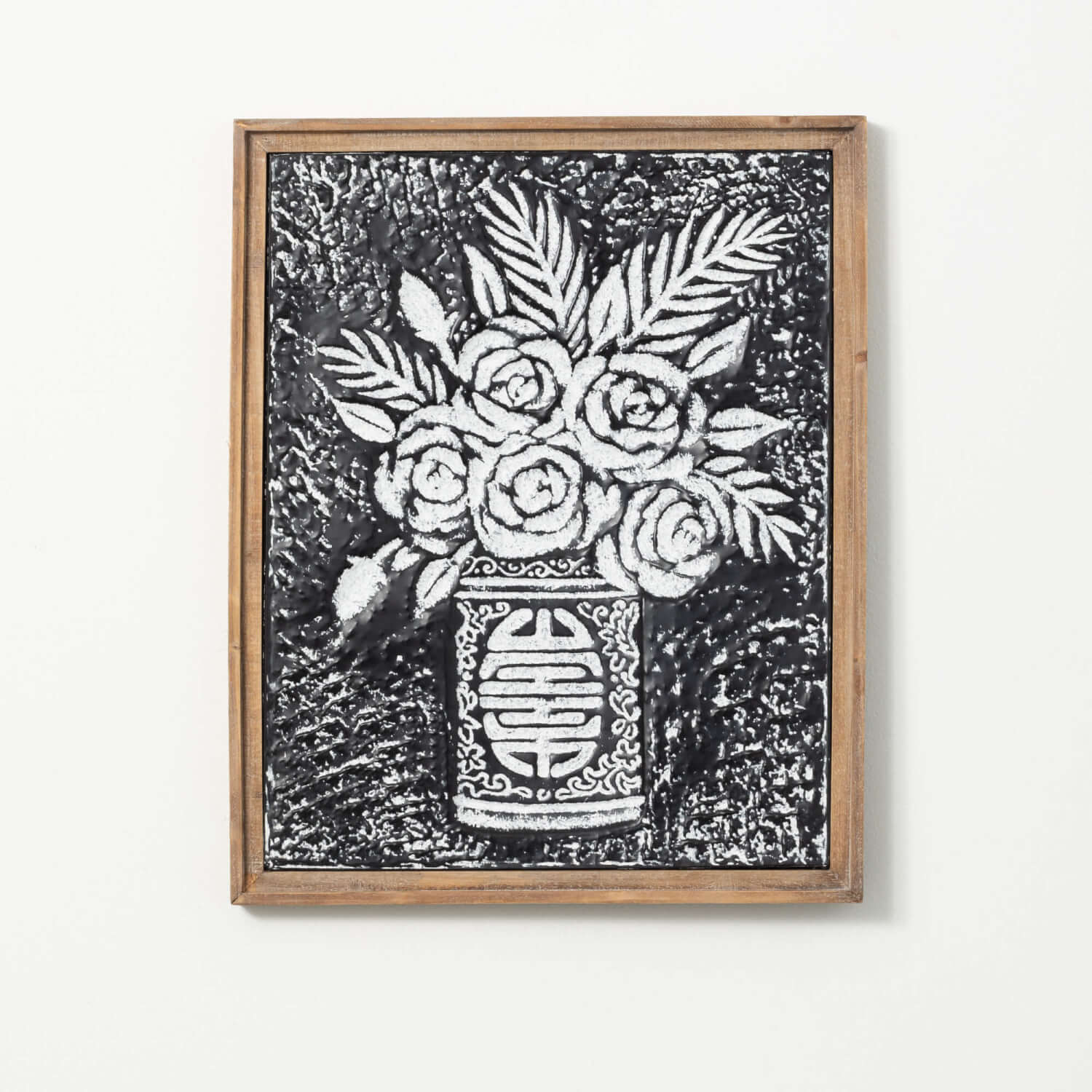 Black Metal Rose Bouquet Wall Art