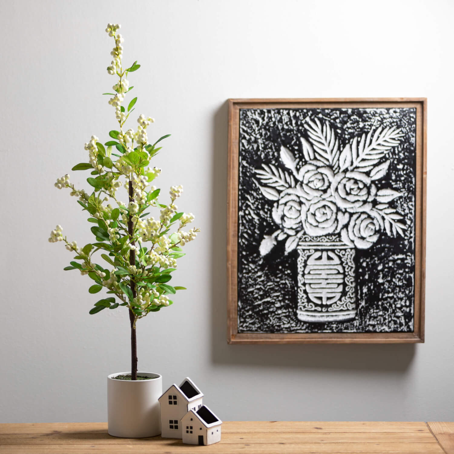 Black Metal Rose Bouquet Wall Art