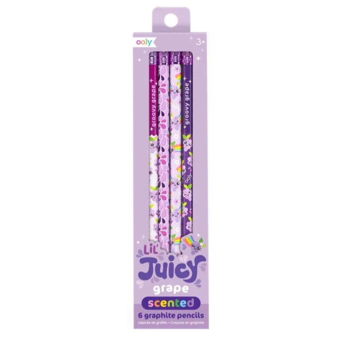 Pencils Set/6- Lil Juicy Scented Grape