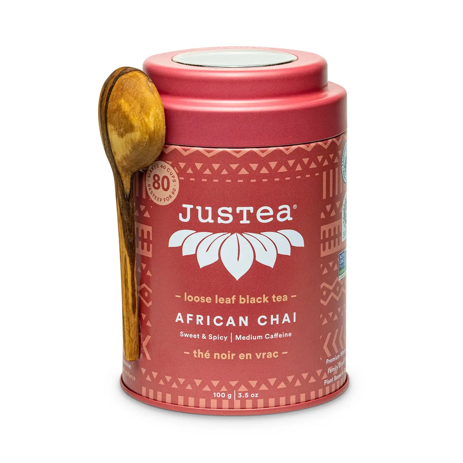 Black Tea Canister & Spoon- African Chai 100g