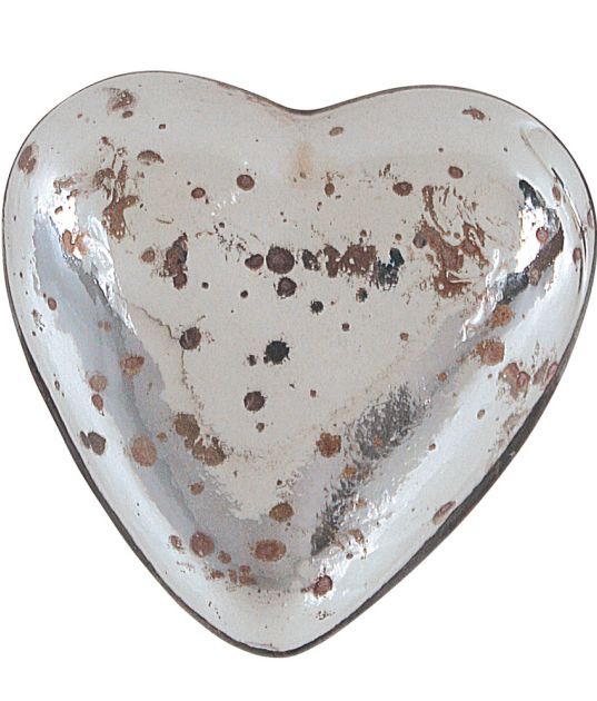 Small Mercury Glass Heart