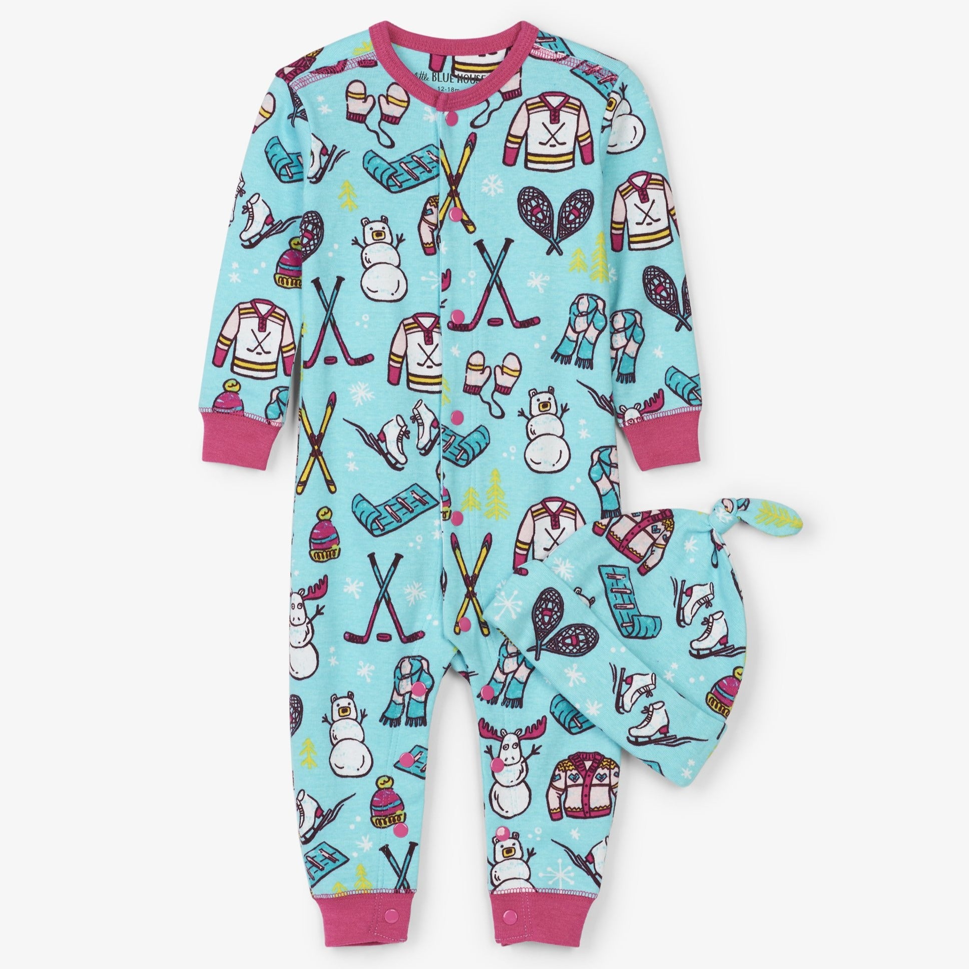 Baby Coverall & Cap- Winter Traditions Asst. Sizes