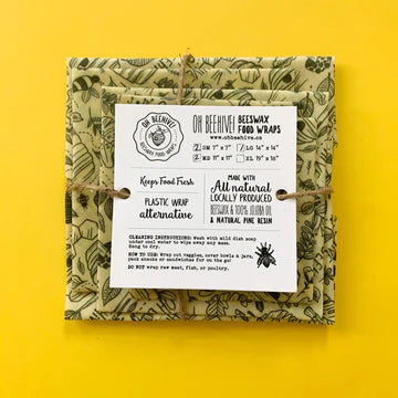 Beeswax Wraps 5 Pc- Assorted