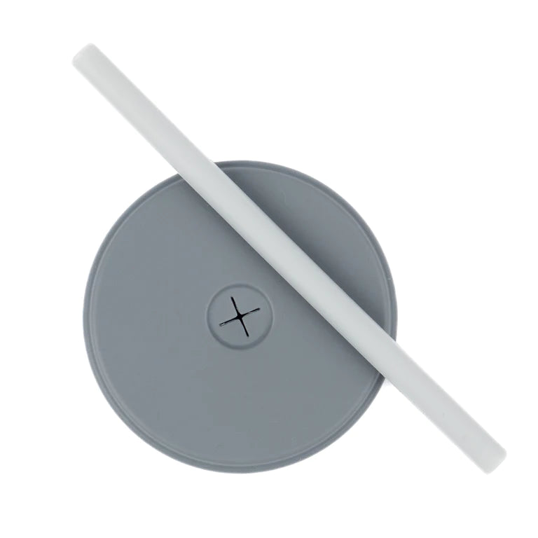Lid & Straw Set- Grey-Sip Sip Hooray