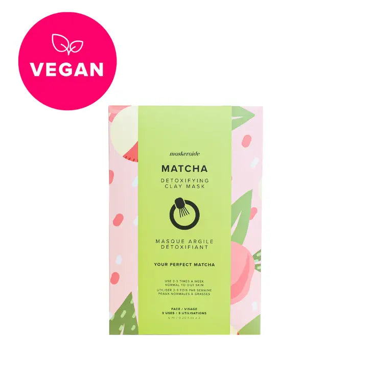 Maskeraide- Matcha Detoxifying Clay Mask-Sleeve 3pk