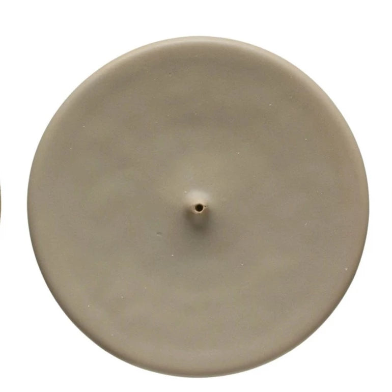 Incense Holder- Round Stoneware Assorted