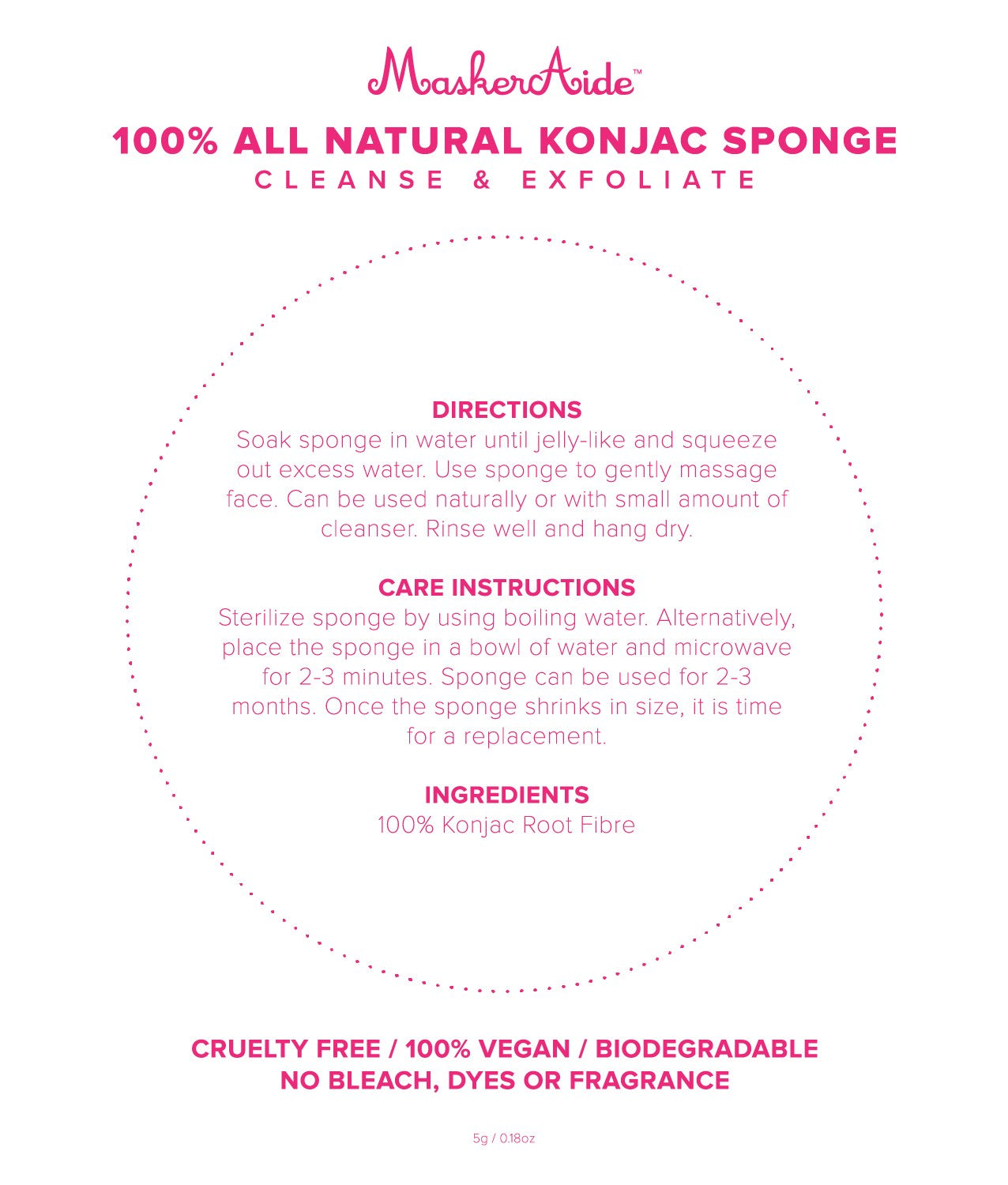 Maskeraide- Konjac Sponge
