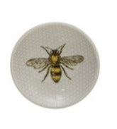 Dish- 3" Round Stoneware Bee Assorted