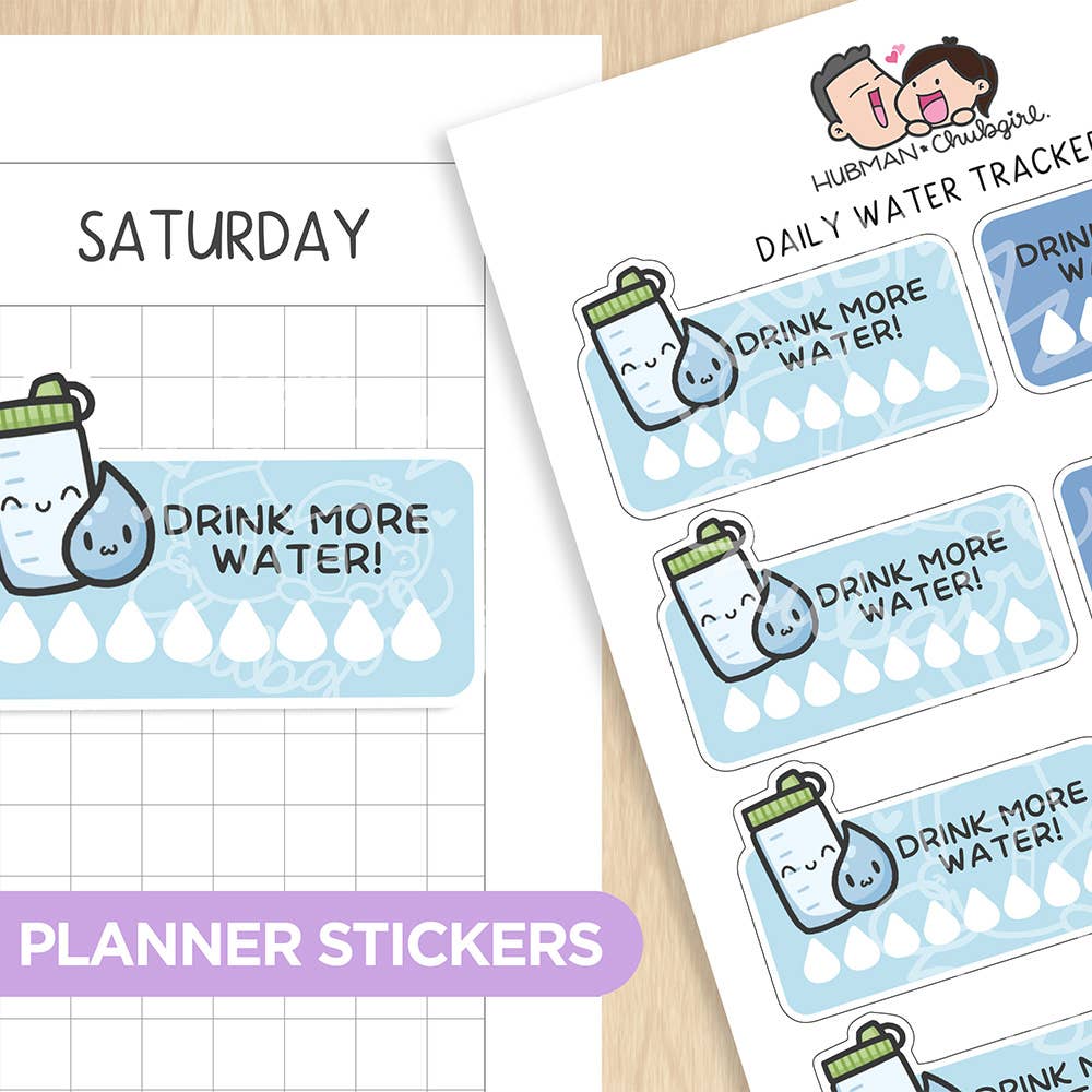 Planner Stickers- Daily Water Tracker
