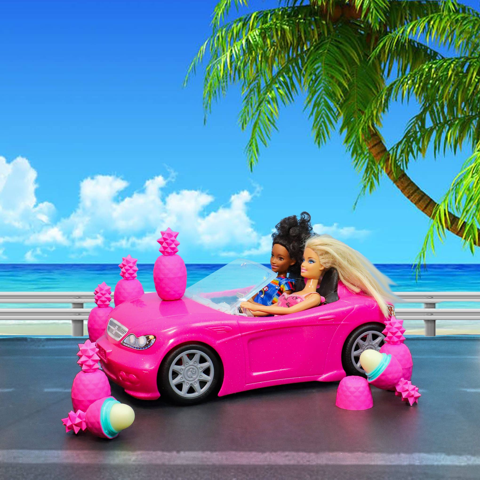 Lip Balm 100% Natural- Hot Pink Pineapple Raspberry