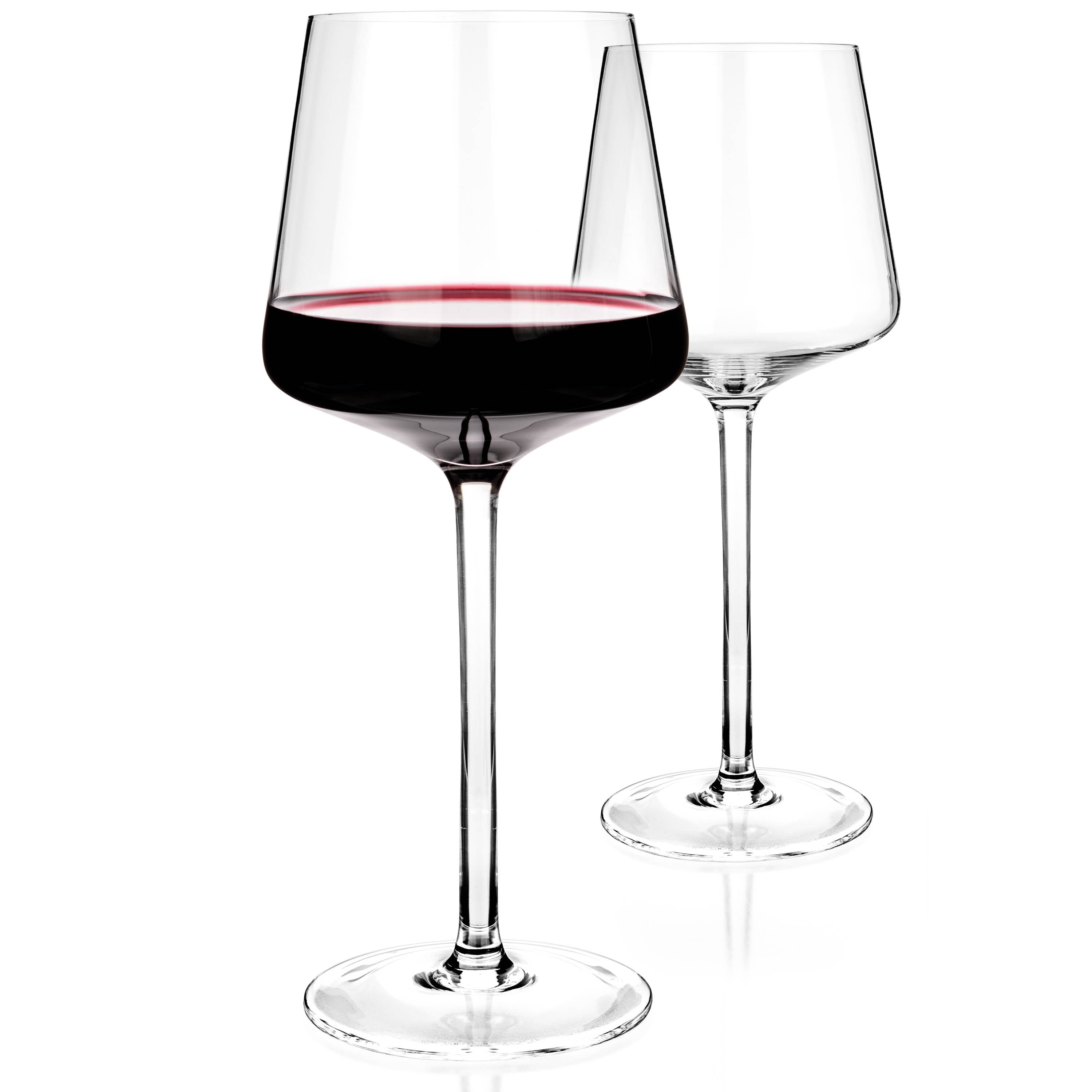 Luxbe - Wine Crystal Glasses Set of 4/6, 20.5 oz Large Tall: Set of 4