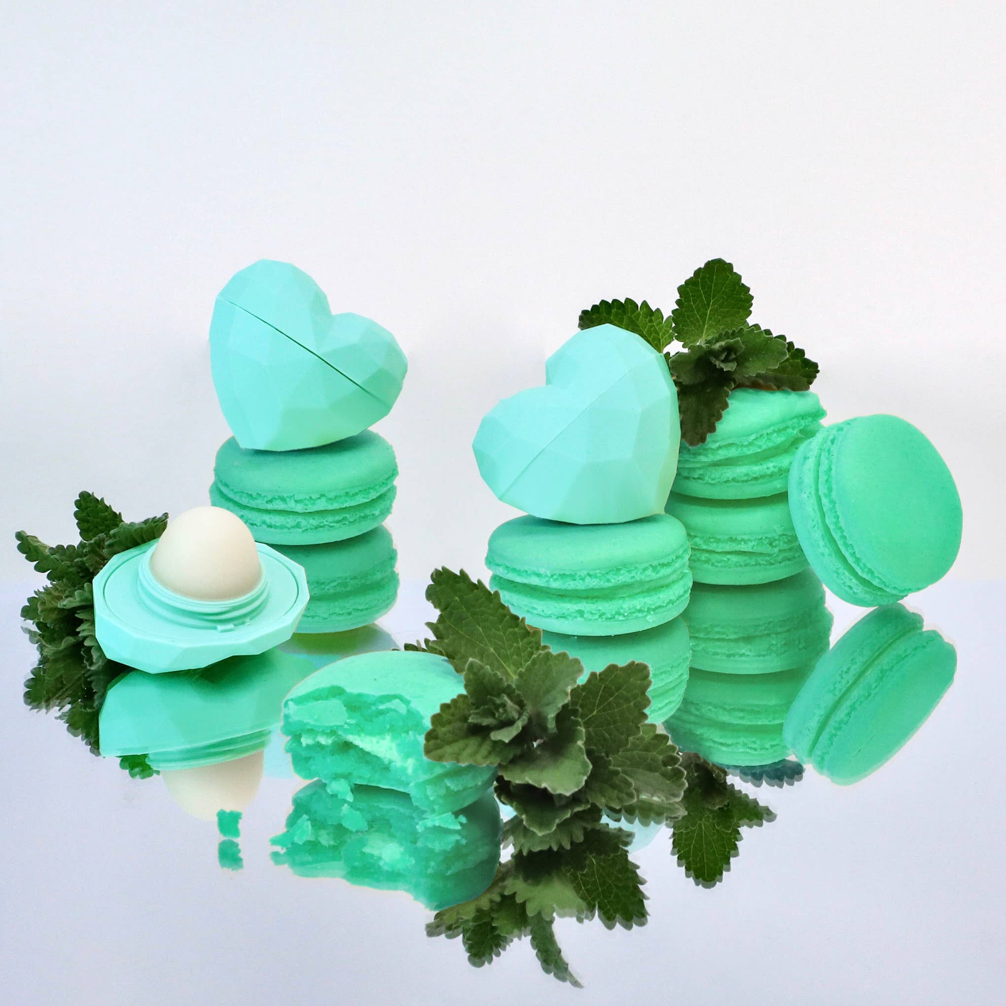 Lip Balm 100% Natural- 2 Pack Heart Mint /Wildberry