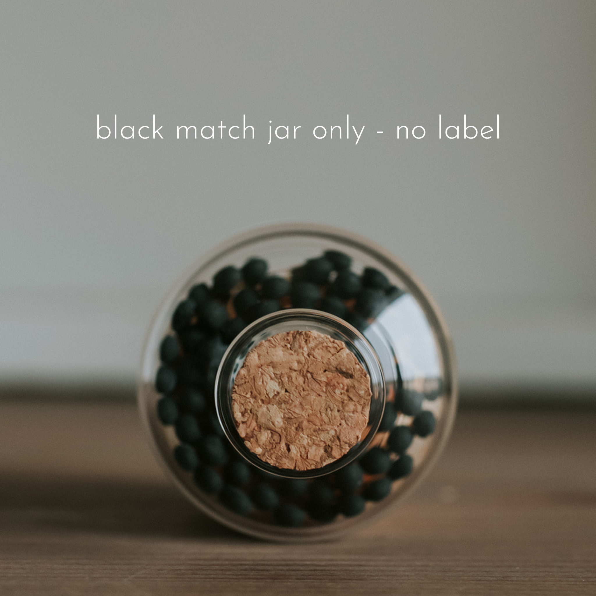 Apothecary Jar Matches 75 Pc- Unlabelled Dark Wood