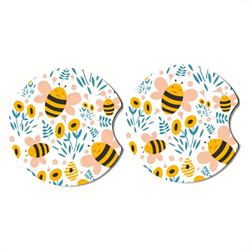 Car Coaster Set/2- Bumble Bees