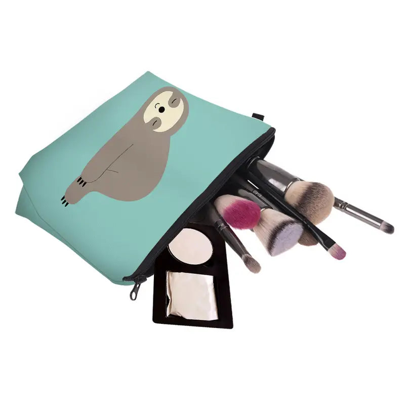 Zippered Cosmetic Bag- Sloth