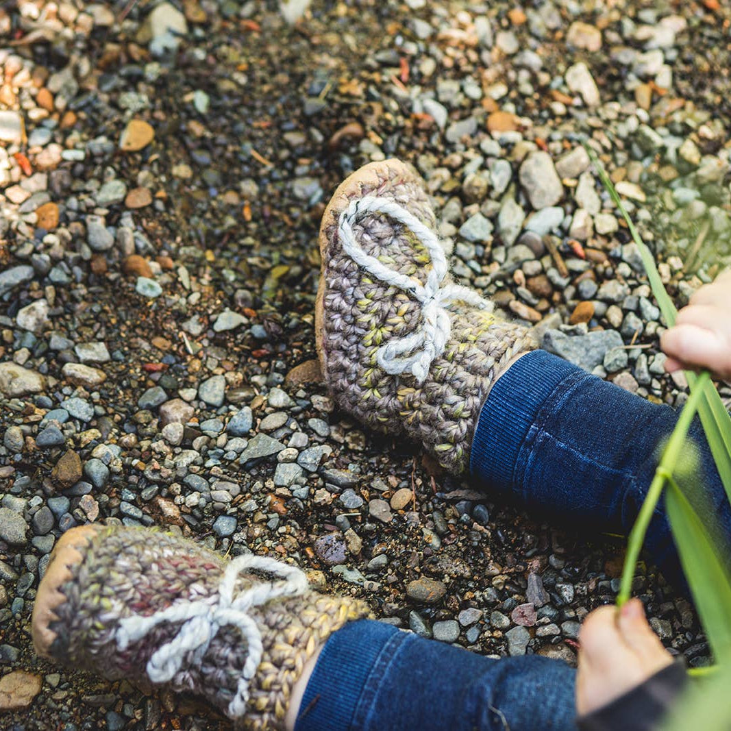 Wool Booties- Narwhal