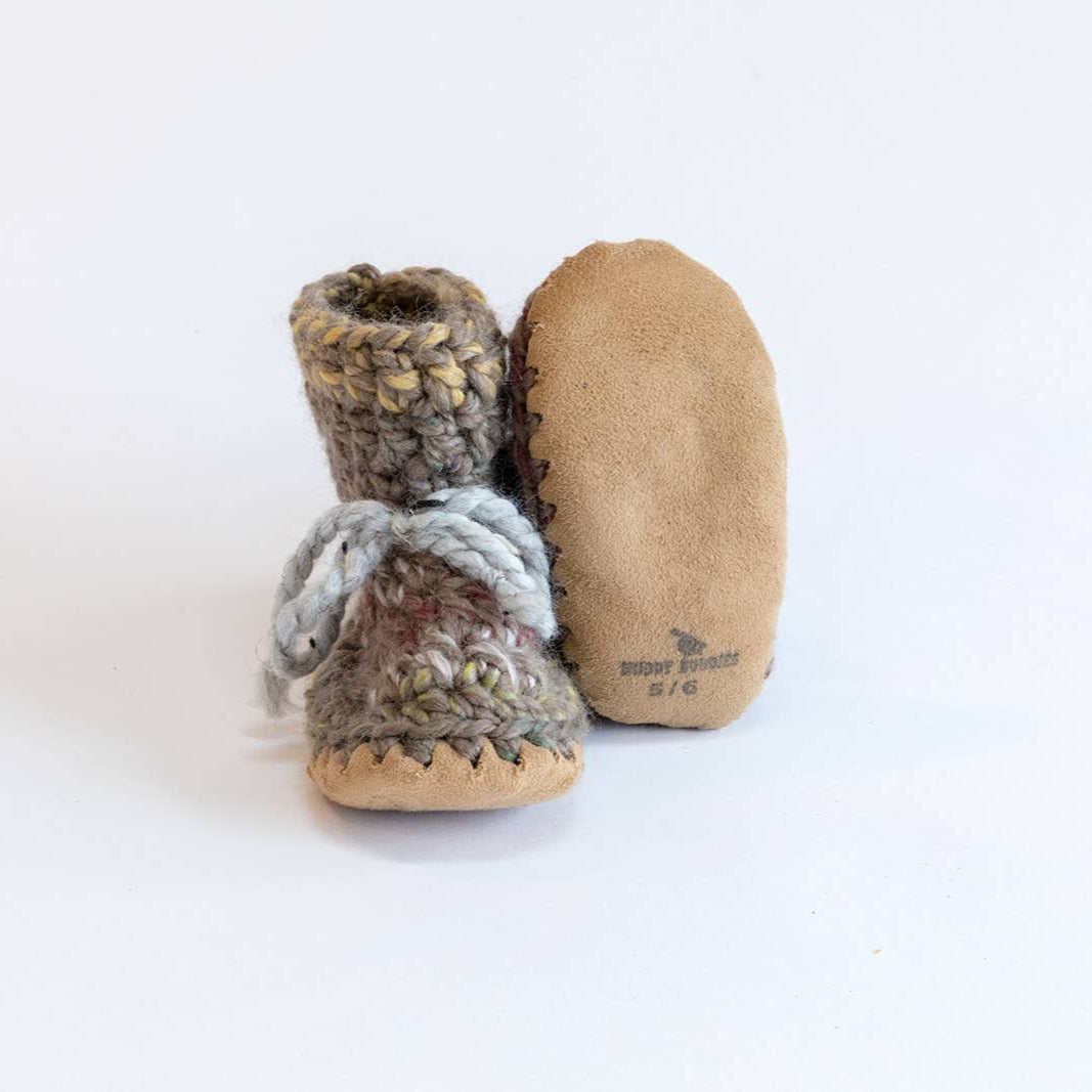 Wool Booties- Narwhal