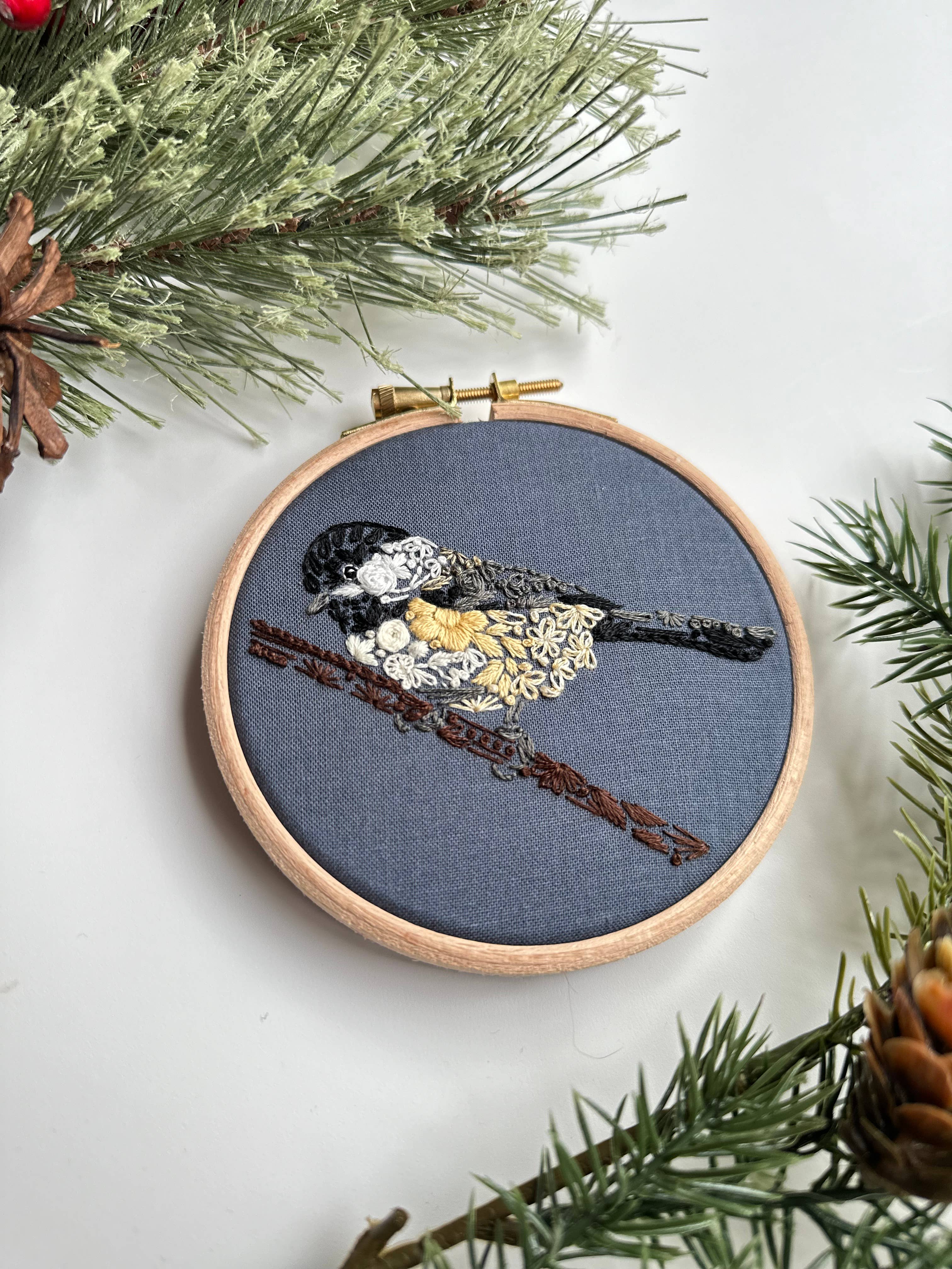 Embroidery Kit- Chickadee-dee