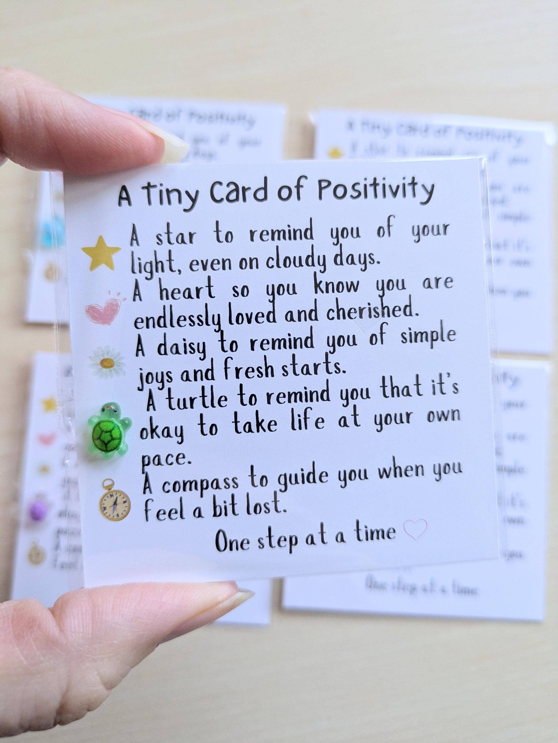 Positivity Turtle Figurine Card with Custom Note Option