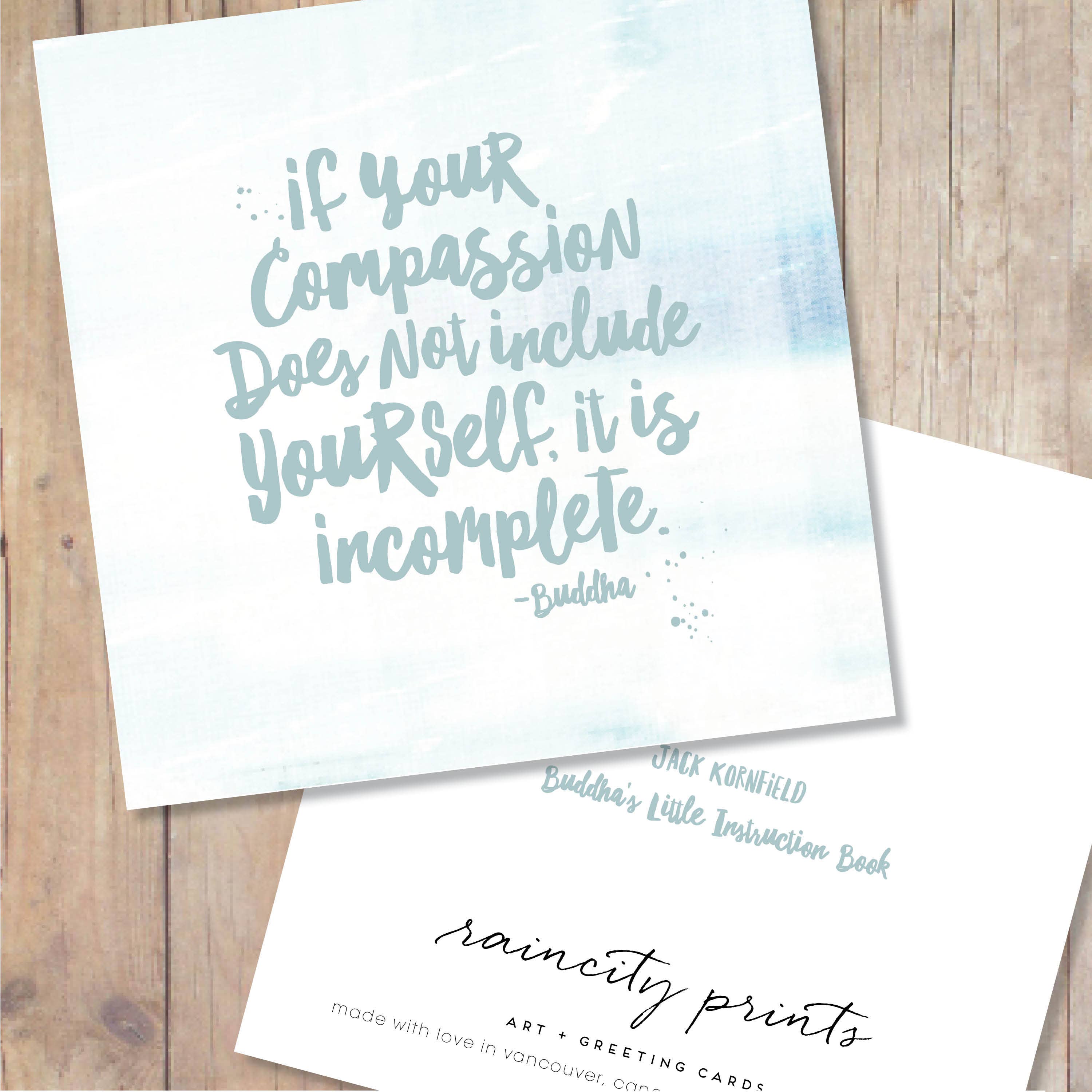 Encouragement Card- Compassion- Buddha