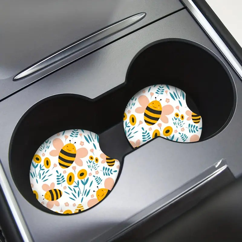 Car Coaster Set/2- Bumble Bees