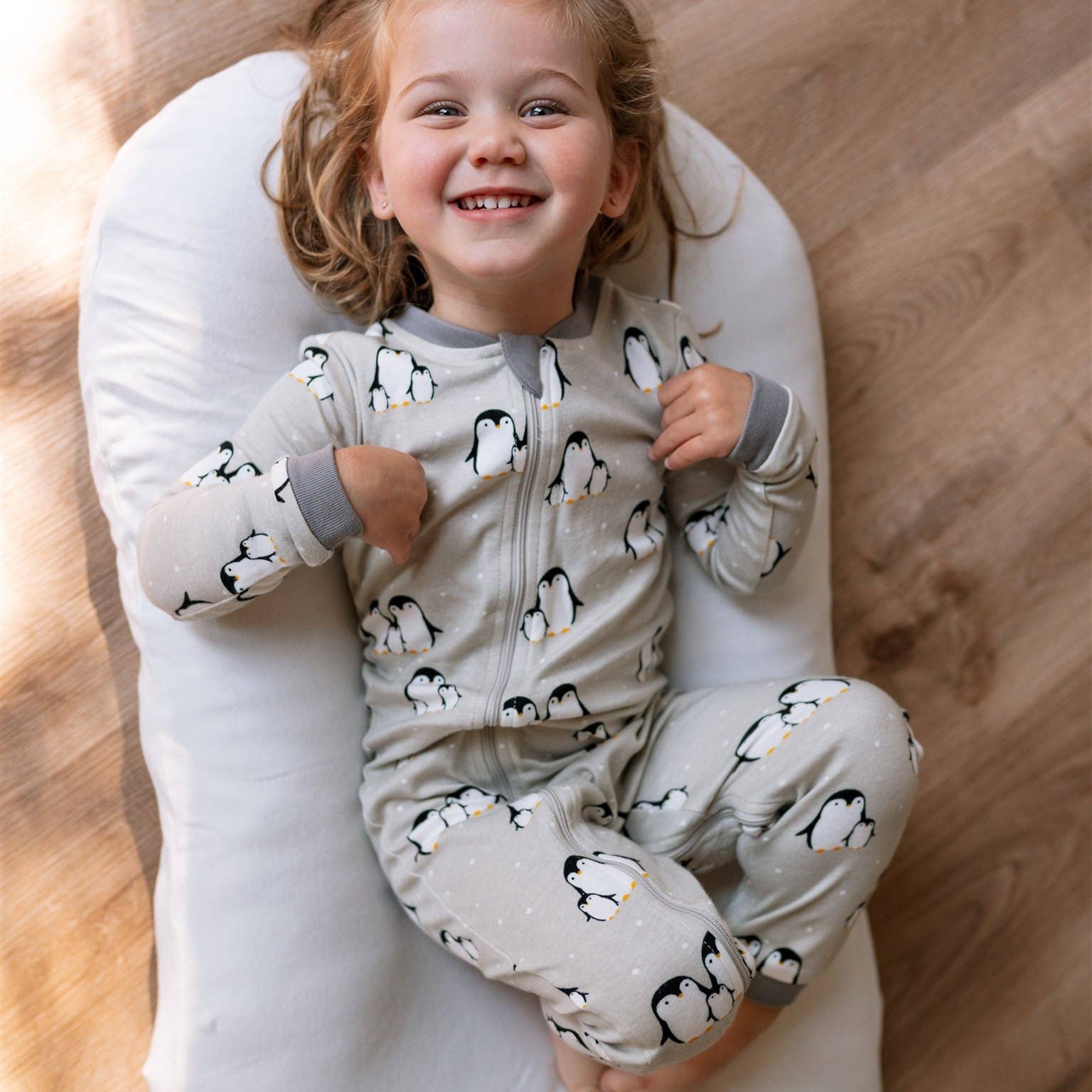 ZippyJamz- Footless Playsuit- Huddle & Chill Grey