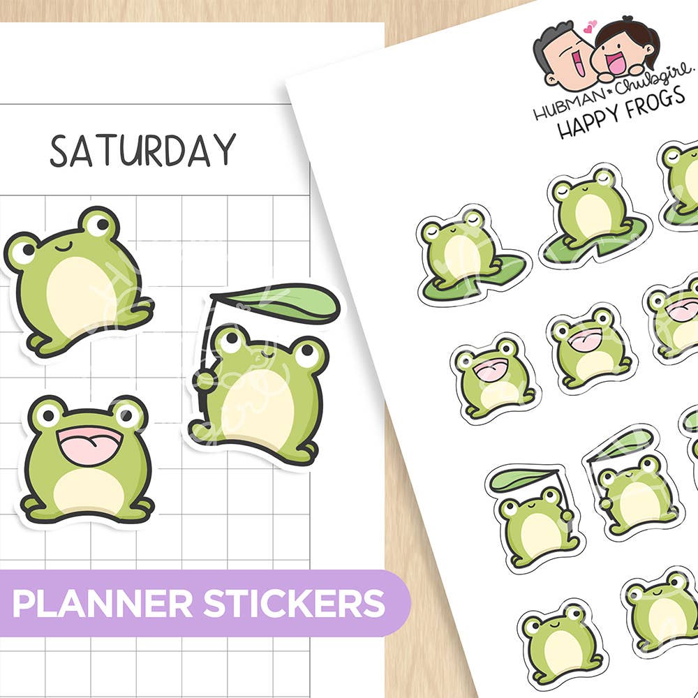 Planner Stickers- Happy Frogs