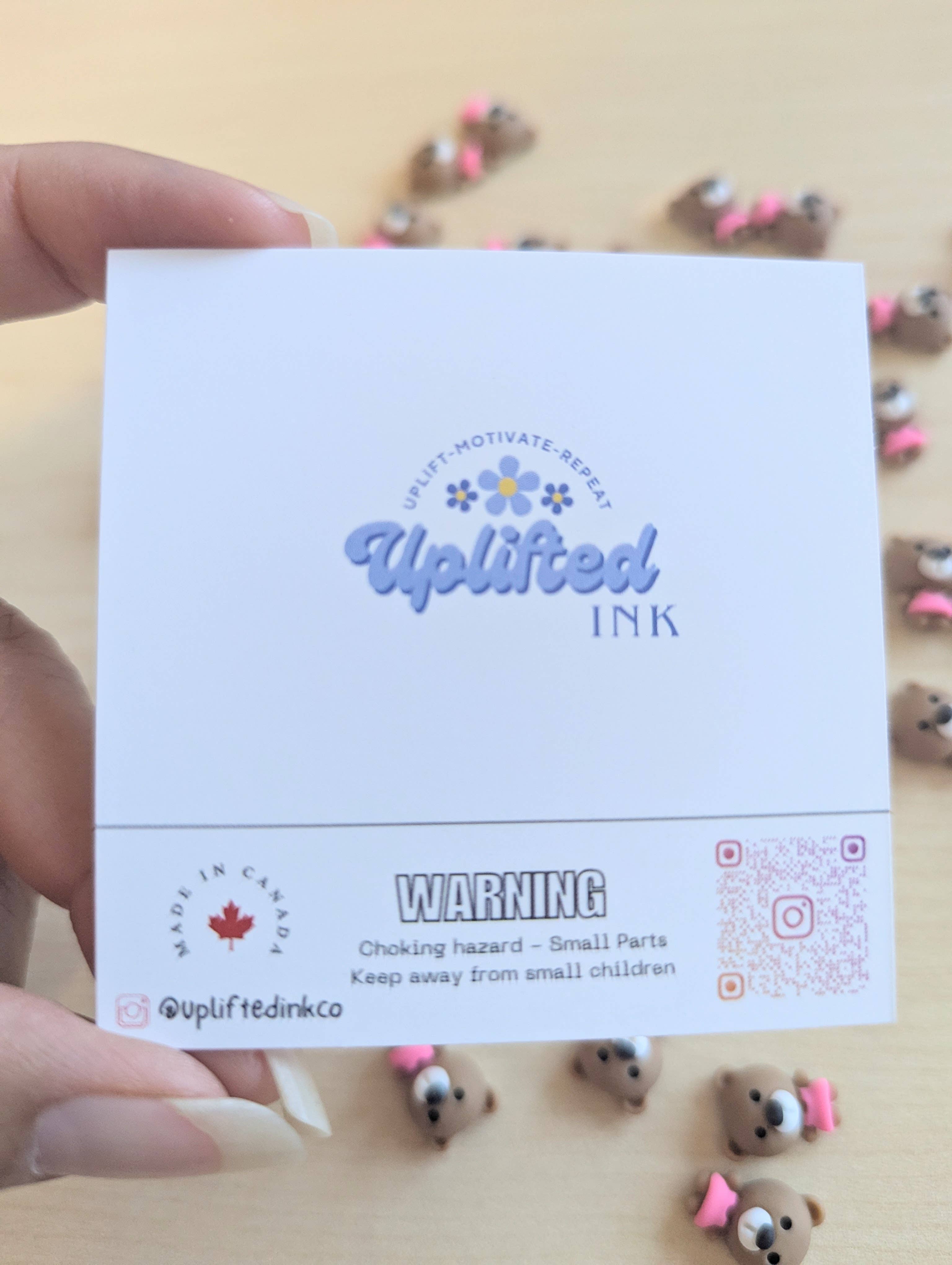 Mini Card with Bear Figurine – Big Hugs Lunchbox Note