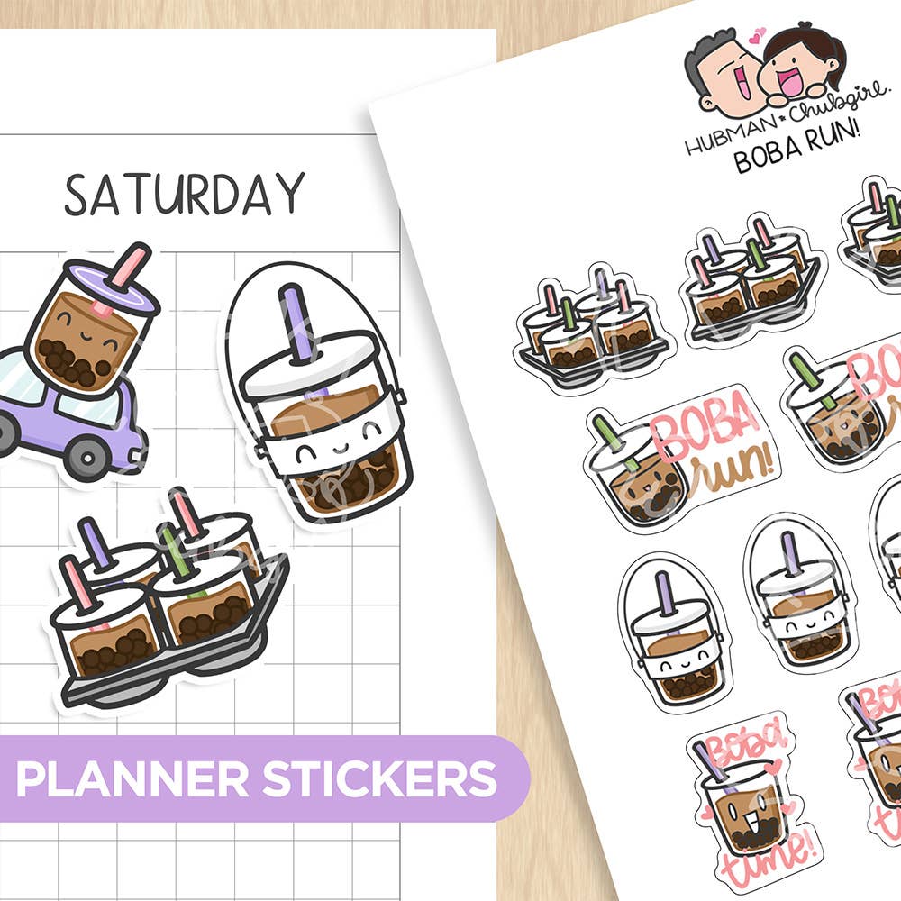 Planner Stickers- Boba Run